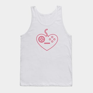 Video Gamer Valentines Day - Controller Heart Tank Top